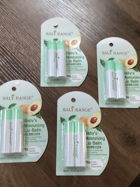 Salt Range Baby Moisturizing Lip Balm Bundle 4 packs (8 total) NEW